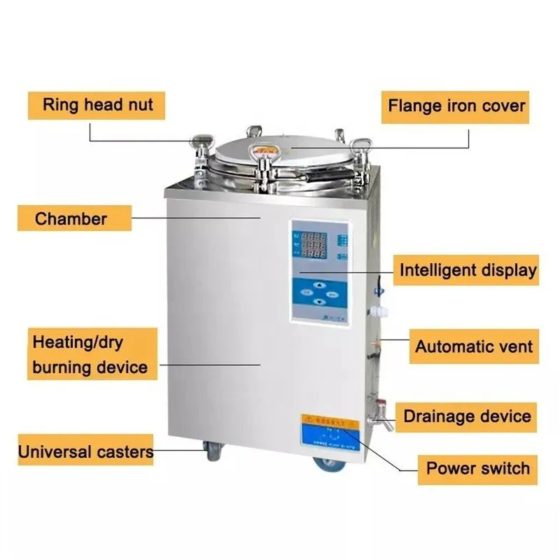 Стерилизатор 50L Dental Lab Autoclave Steam Sterilizer Medical Sterilization Dry — фото лота 2