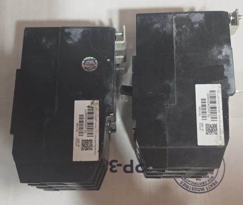 Автоматический выключатель GE TEY345 45A 3-Pole 480V Circuit Breaker Manual Trip