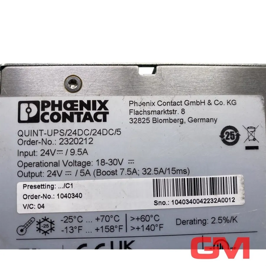 Блок питания PHOENIX CONTACT QUINT-UPS/24DC/24DC/5 2320212 Power Supply