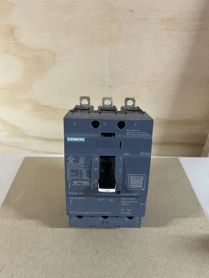 Автоматический выключатель Siemens 3VA4150-4ED34-0AA0 Circuit Breaker 50 Amp 3 P