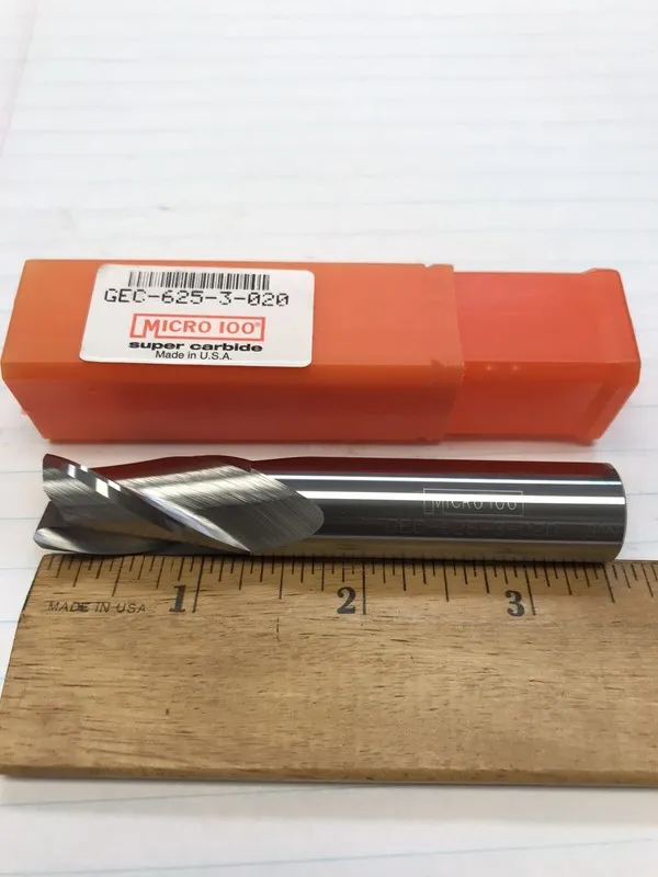 Режущий инструмент 1/2 2 FLUTE SE 45 DEGREE HH CARBIDE END MILL W/.010cr. MICRO1