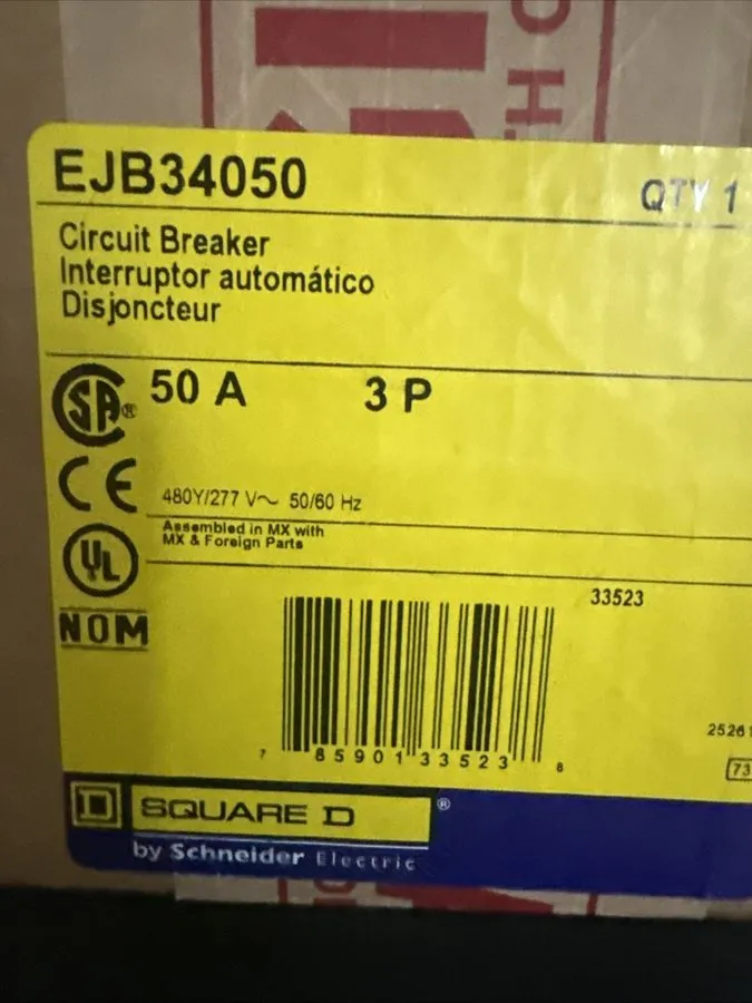 Автоматический выключатель Schneider Electric Square-D EJB34050 Circuit Breaker  — фото лота 1
