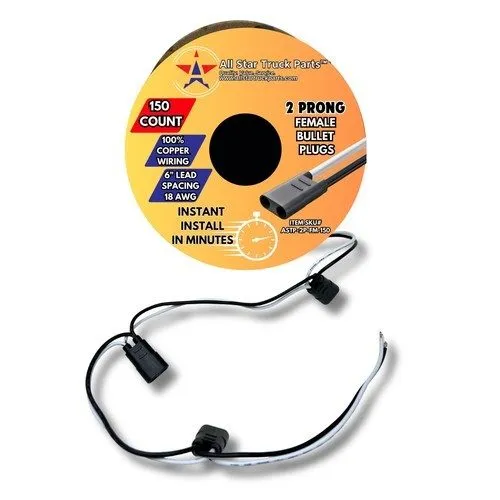 Жгут проводов 18G/18AWG Double Female Bullet Plug 2-Prong Wire Harness Connector — фото лота 2