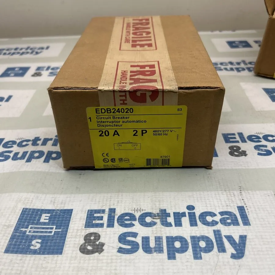 Автоматический выключатель SQUARE D EDB24020 EDB 20 AMP 2P 480V BOLT ON CIRCUIT