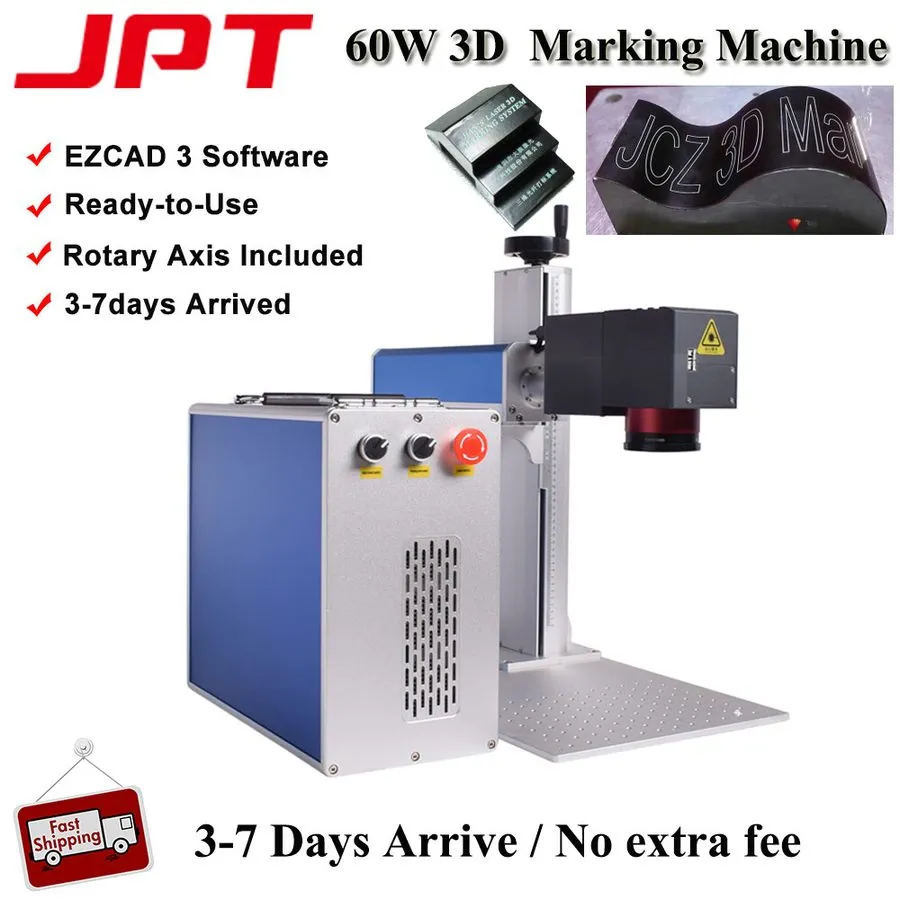 Лазерный гравёр US JPT 100W 2.5D Mopa Fiber Laser Engraver Cutting Machine Deep 