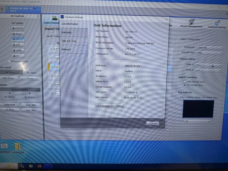 Видеокоммутатор Extron IN1606 Six Input HDCP-Compliant Scaling Presentation Swit