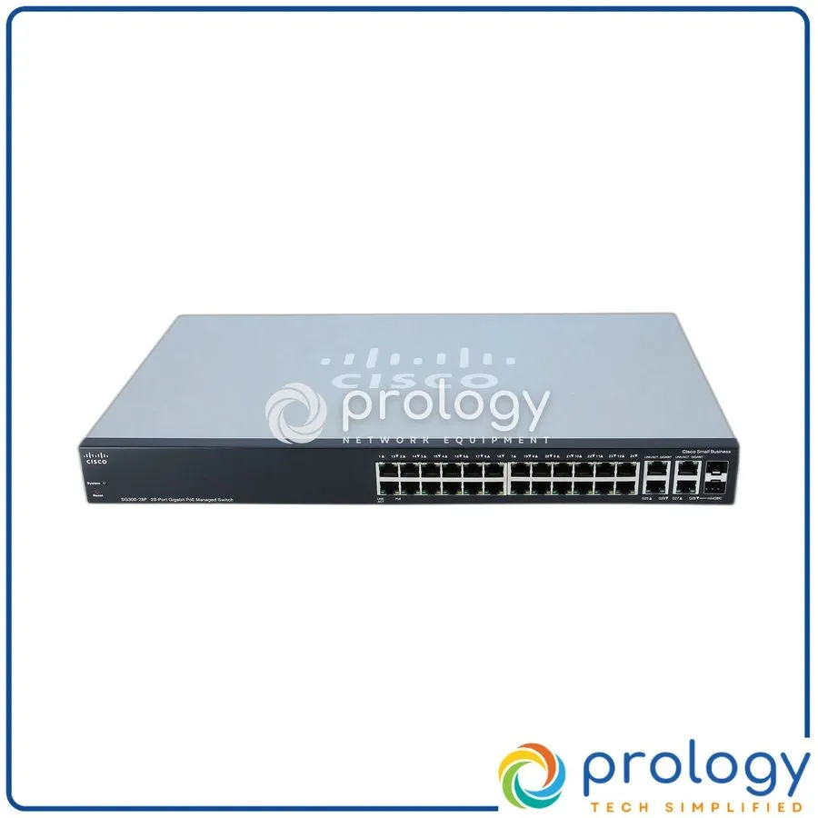 Коммутатор Cisco 28-Port GbE 2xSFP PoE 180W Managed Switch SG300-28P