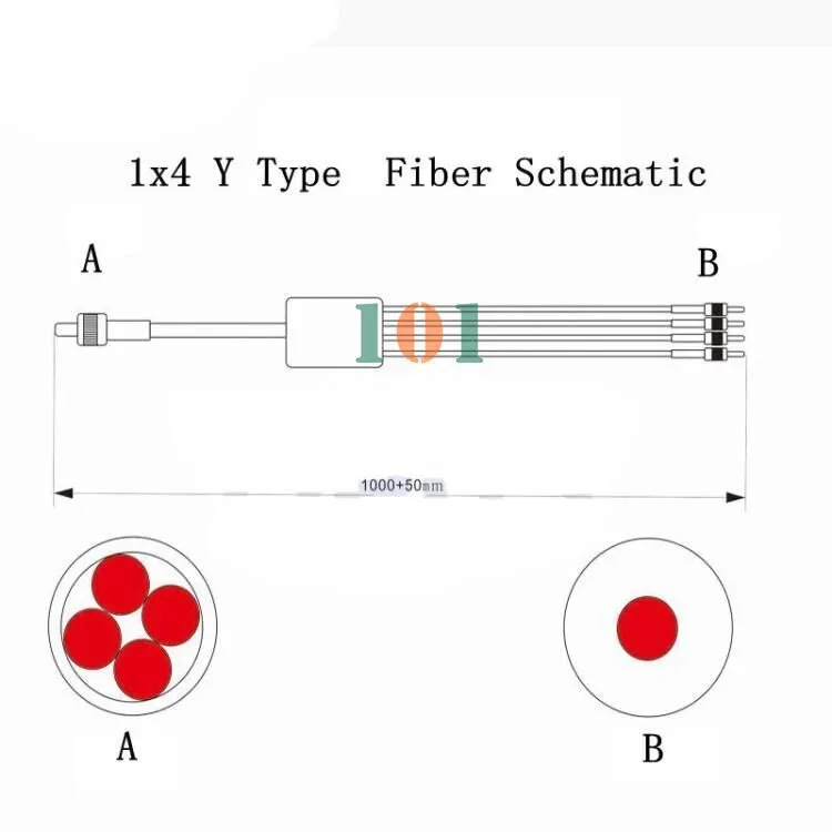 Лабораторный прибор 1x2 1x3 1x4 1x7 Y type SMA905 1M Fiber Bundle Bifurcated Fib — фото лота 2