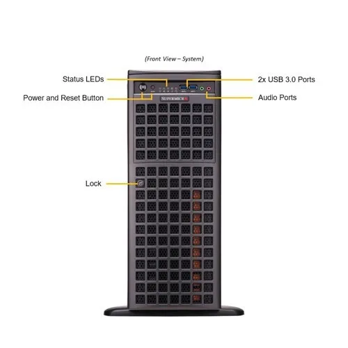 Сервер Supermicro SYS-741GE-TNRT Server +2X Gold 6530 CPU 1T M.2 16X DDR5 32GB R