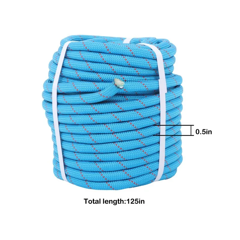 Таль 0.55 in x125ft Arborist Bull Rope Tree Hoist Rigging Line Polyester Rope Bl — фото лота 1