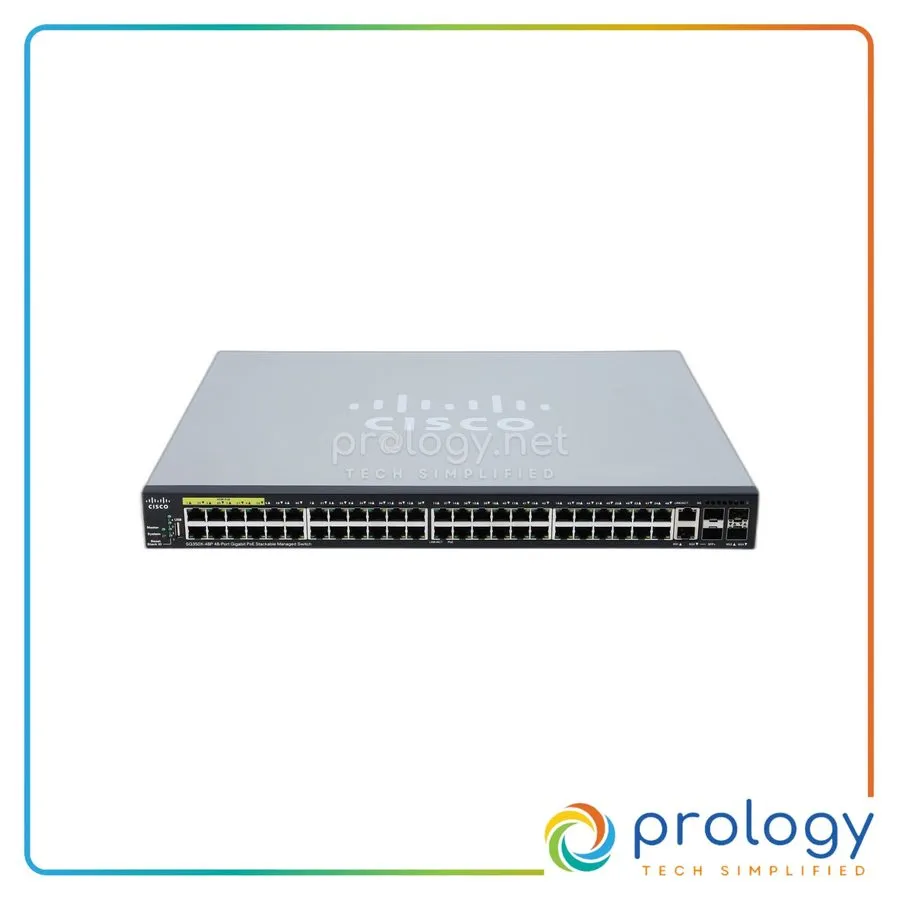 Коммутатор Cisco SG350X-48P-K9 48-Port Gig PoE+ Managed Switch 4x 10G Uplink Sta