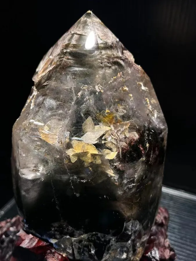 Лабораторный прибор 12.1LB TOP! Natural emerandine Gemstone quartz crystal Miner