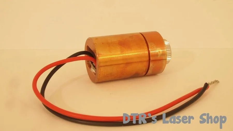 Диод 7W NUBM44-V2 450nm Laser Diode In 20mm Copper Module W/Driver and DTR-G-8 L — фото лота 1