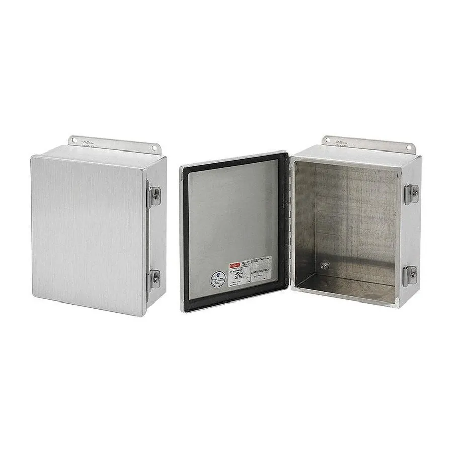 Монтажный шкаф HOFFMAN AHE12X12X4 Enclosure,Mtlc,12In.Hx 12In.Wx4In.D 32FG25 — фото лота 1