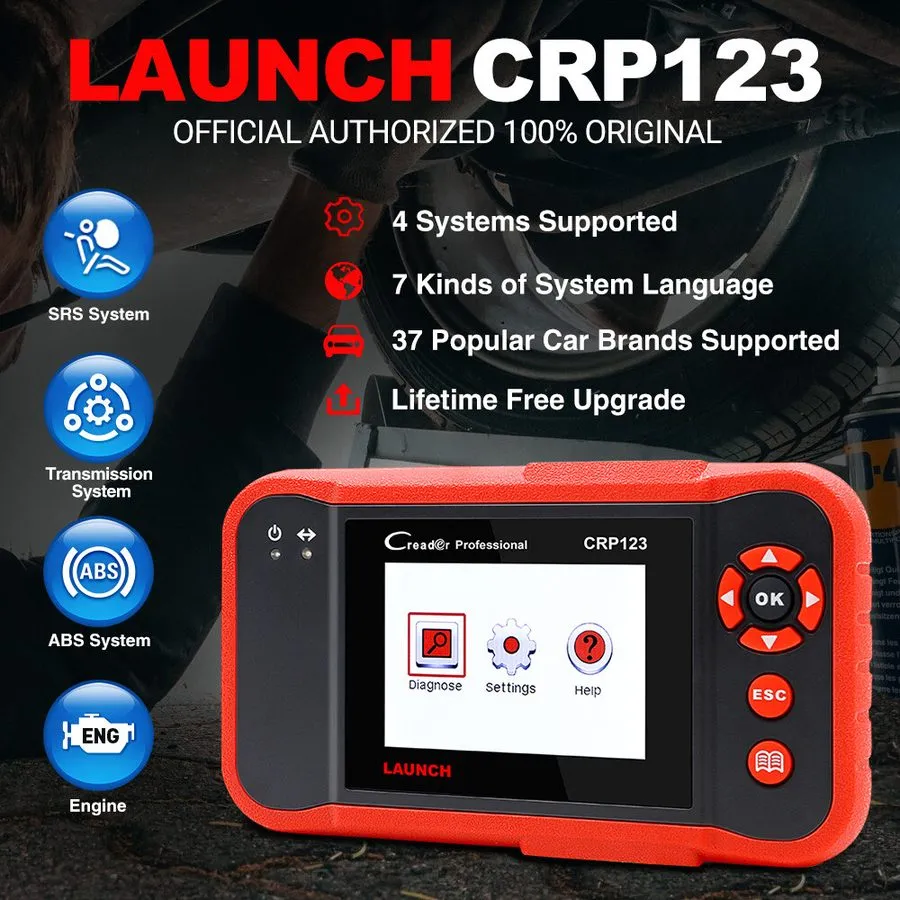 Диагностический сканер LAUNCH CRP123 4System Car OBDII Diagnostic Scanner Code e