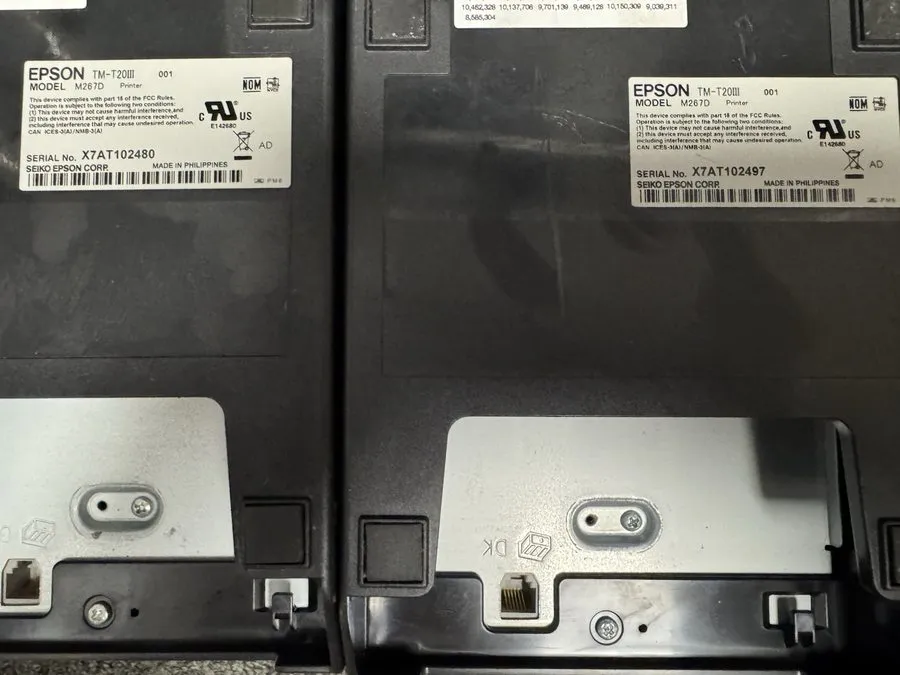 Принтер чеков Epson TM-T20III M267D Point Of Sale Receipt Printer Ethernet USB J