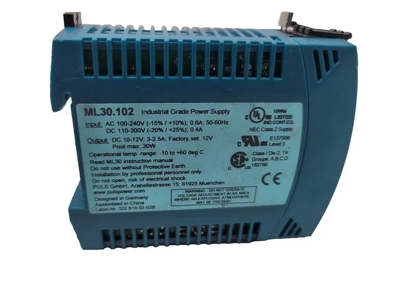 Блок питания Puls Ml30.102 Dc Power Supply, 100/240V Ac, 10/12V Dc, 30 W, 3 A, D — фото лота 2