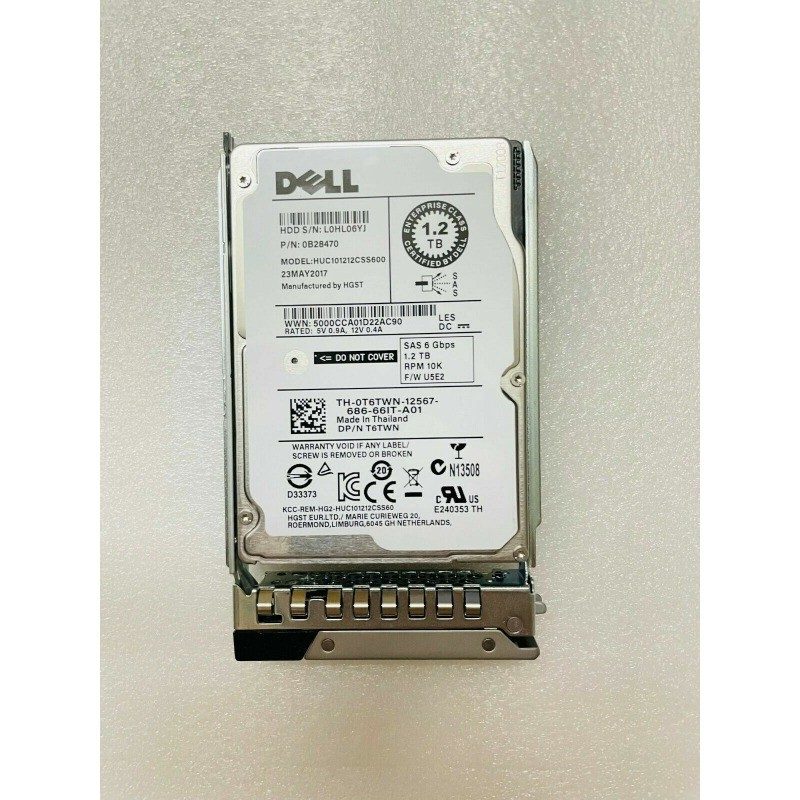 Жёсткий диск Dell 1.2TB 10K RPM SAS 12Gbps HDD 2.5 SFF Hard Drive with 14G/15G t