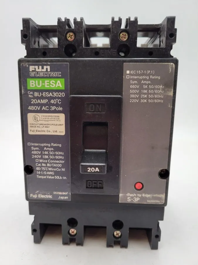 Автоматический выключатель Fuji BU-ESA3020 Circuit Breaker 3 Pole 20A 480V