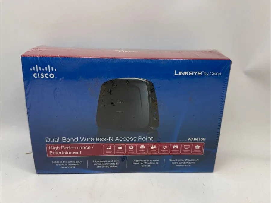 Точка доступа Wi-Fi Linksys N300 Dual-Band Wireless-N Access Point WAP610N Cisco