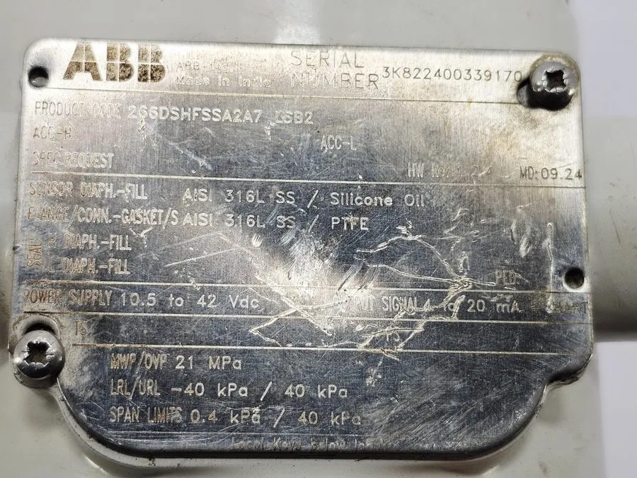 Датчик давления ABB 266DSHFSSA2A7 Differential Pressure Transmitter 4-20mA HART