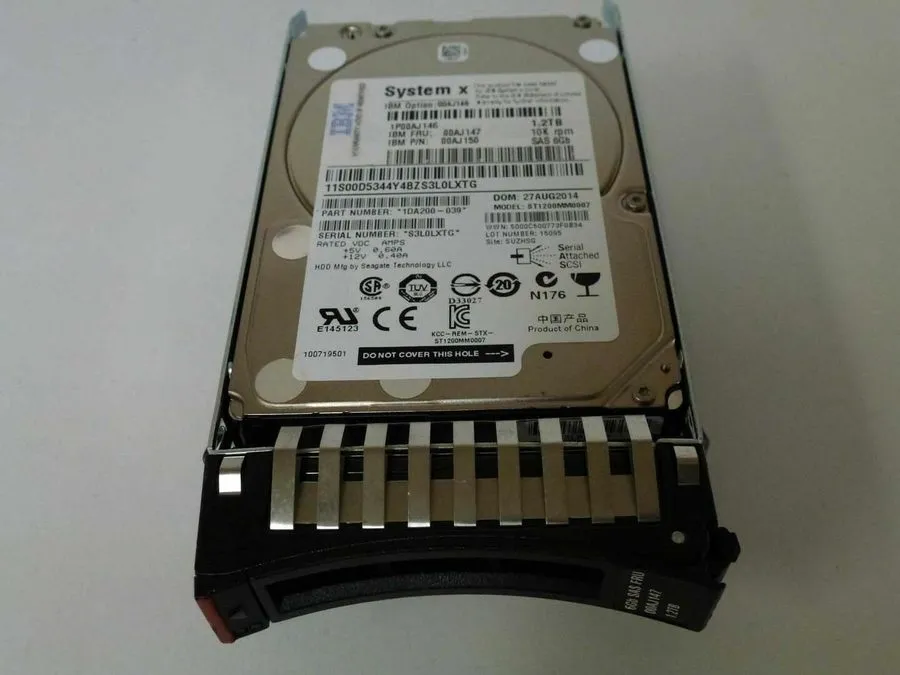Жёсткий диск LENOVO 1.2TB 10K 6G 2.5INCH G3HS SAS HDD 00AJ146 WIPED