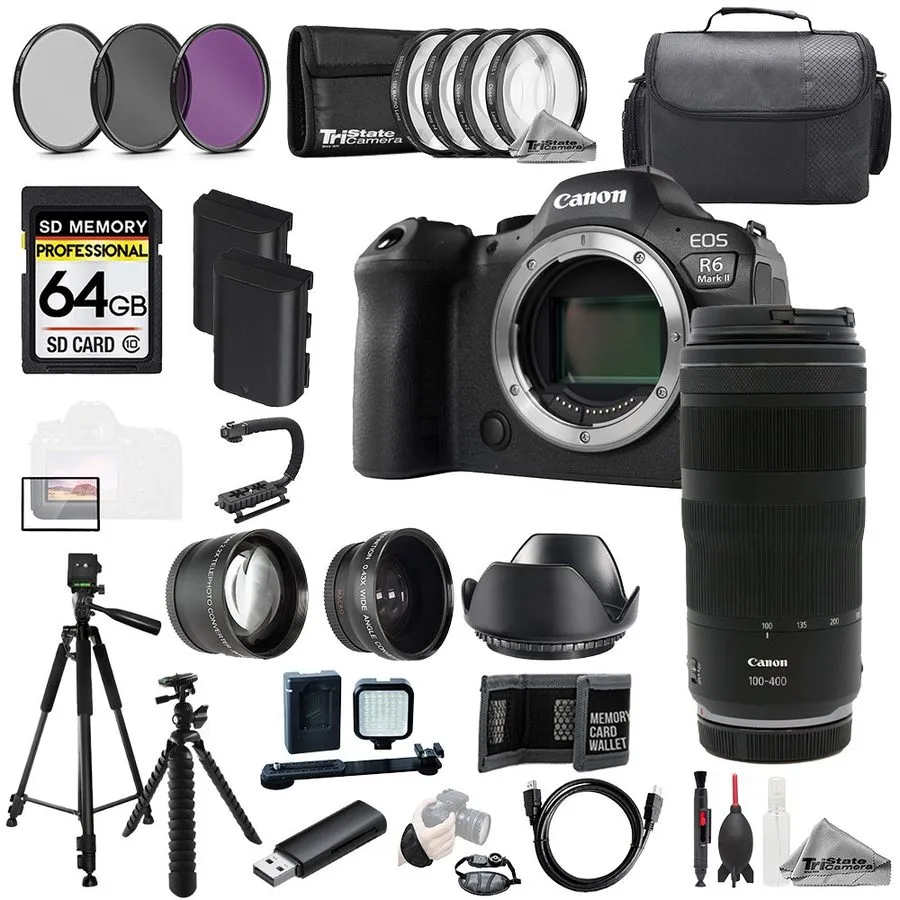Объектив Canon EOS RP + RF 100-400mm f/5.6-8 IS USM Lens+64GB+ExtBat+9PCFltr-MEG