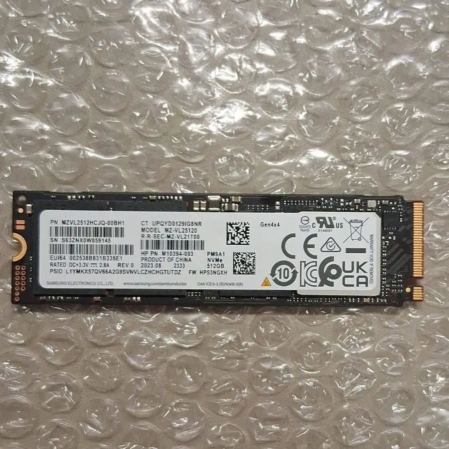 SSD-накопитель Samsung PM9A1 M.2 NVMe 2280 512GB PCIe SSD Gen4 MZ-VL2512B (90 da — фото лота 1