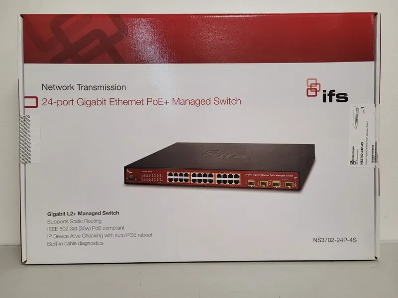 Коммутатор Interlogix NS3702-24P-4S 24 Port Gigabit Ethernet PoE Managed Switch 