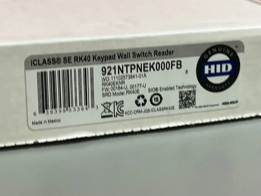 Коммутатор HID 921NTPTEK000FB iClass SE RK40 Keypad Wall Switch er