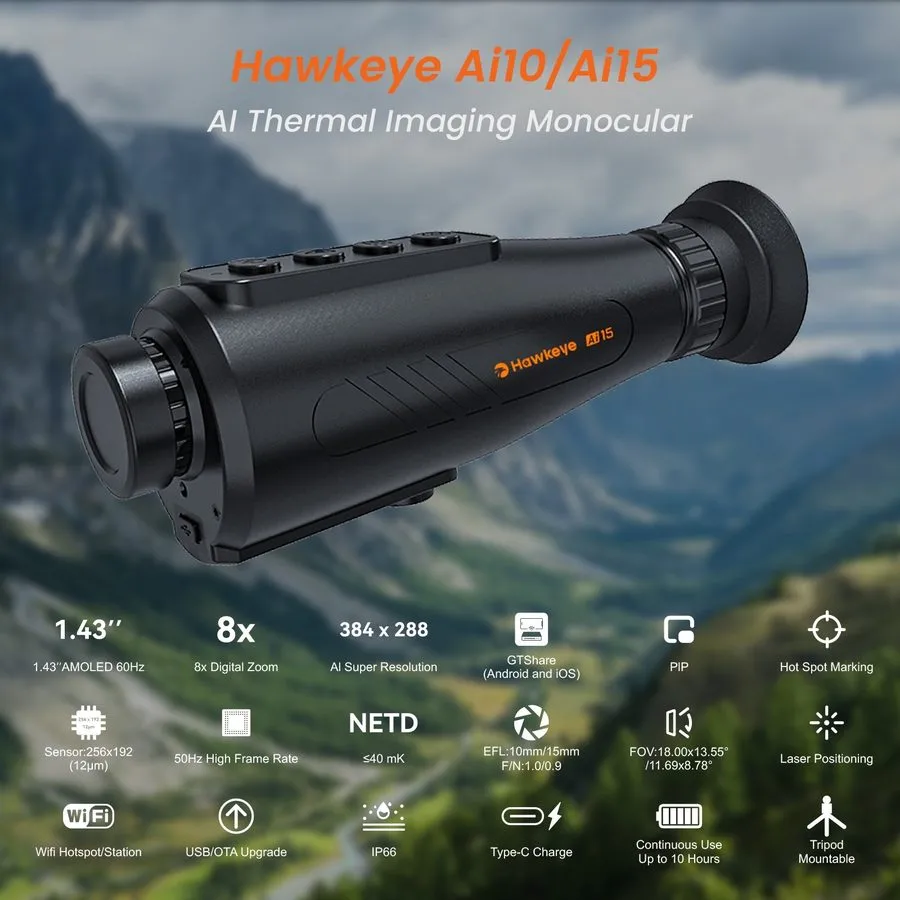 Оптико-электронная система Handheld Hunting Thermal Monocular Night Vision AI384