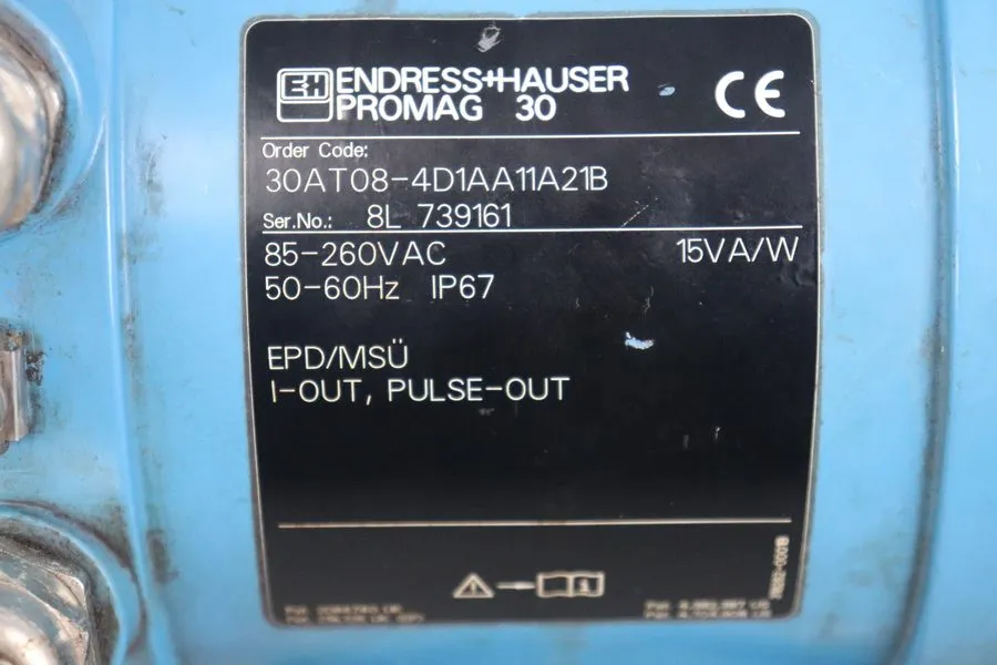 Расходомер Endress+Hauser Promag A 30AT08-4D1AA11A21B Flow Meter — фото лота 2