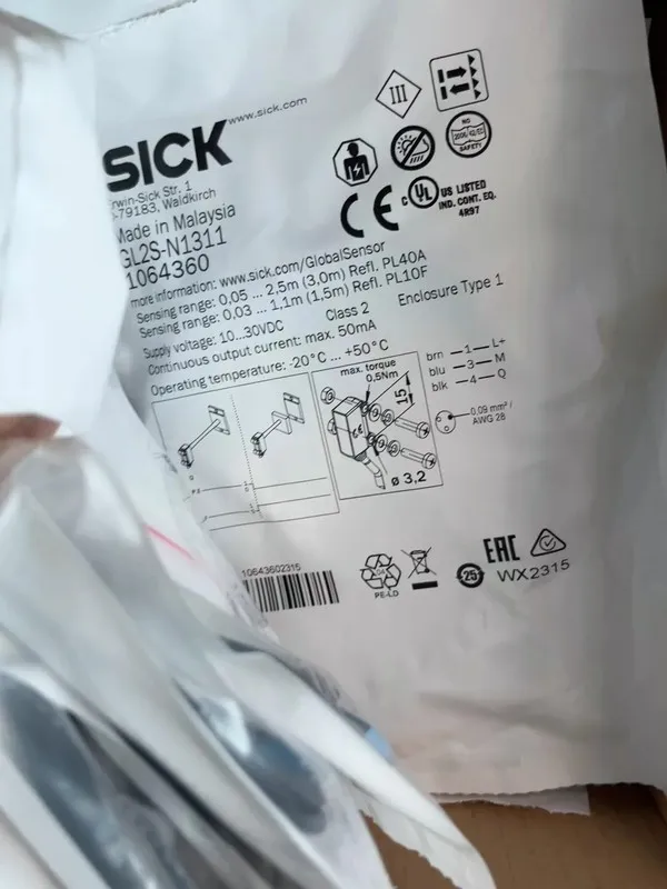 Фотоэлектрический датчик SICK GL2S-N1311 1064360 Photoelectric Sensor