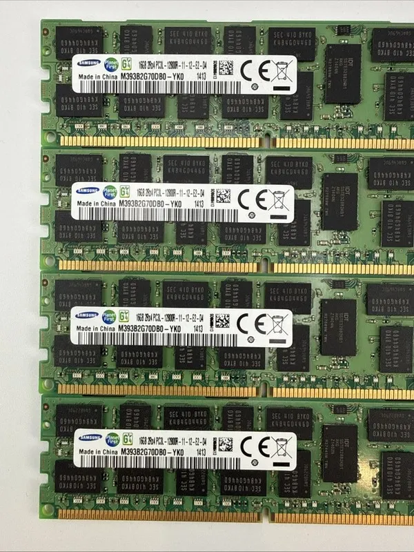 Модуль памяти Samsung 16GB 2Rx4 PC3L-12800R M393B2G70DB0-YK0 DDR3 1600MHz Reg EC