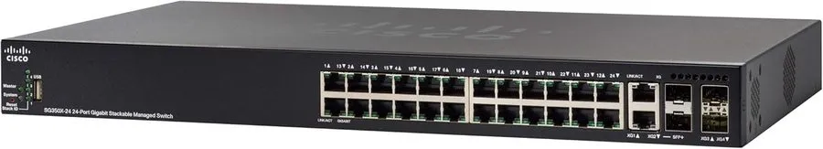 Коммутатор CISCO SG350X-24MP-K9 24 port Gigabit PoE Stackable Network Switch