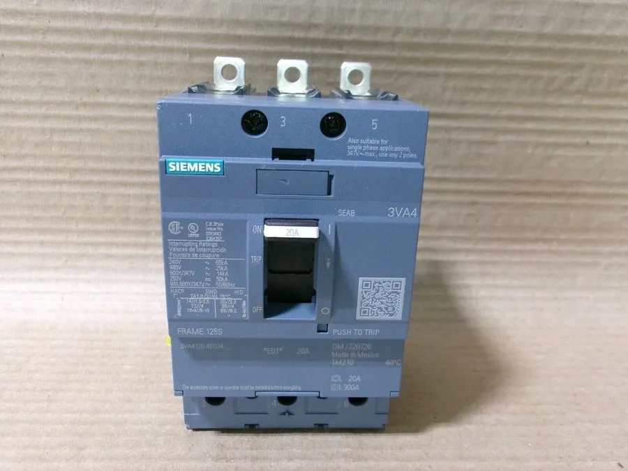 Автоматический выключатель Siemens 3VA4120-4ED34-0AA0 3p 20a Circuit Breaker Fra