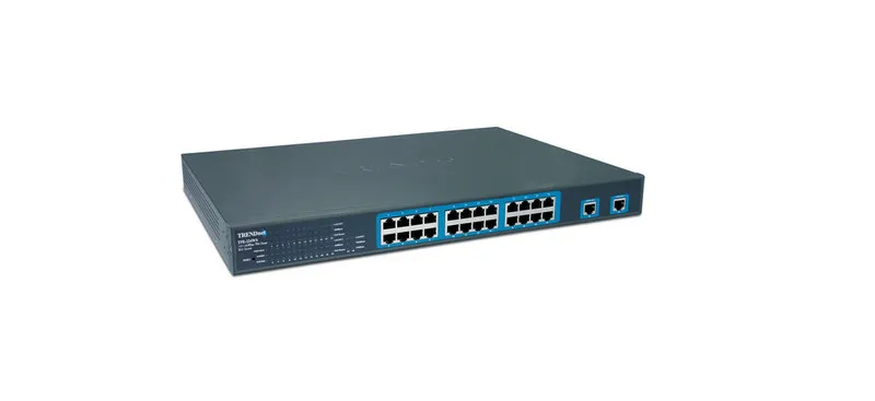 Коммутатор TRENDnet TPE-224WS 24-Port 10/100 Web Smart PoE+ Switch 193W SFP