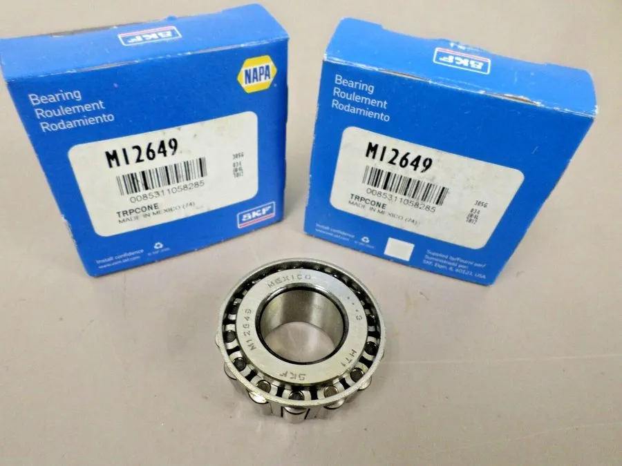 Подшипник x2 NAPA / SKF Tapered Roller Bearing Cones M12649