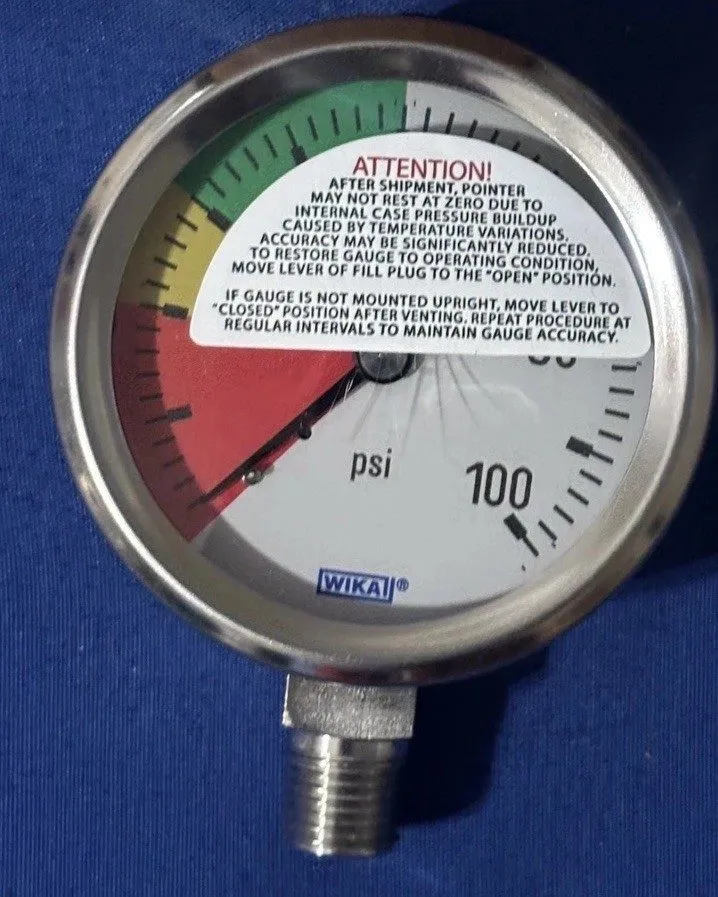 Трубопроводная арматура Wika 2.5 Pressure Gauge PIN 52709357 Type 233.53 — фото лота 2