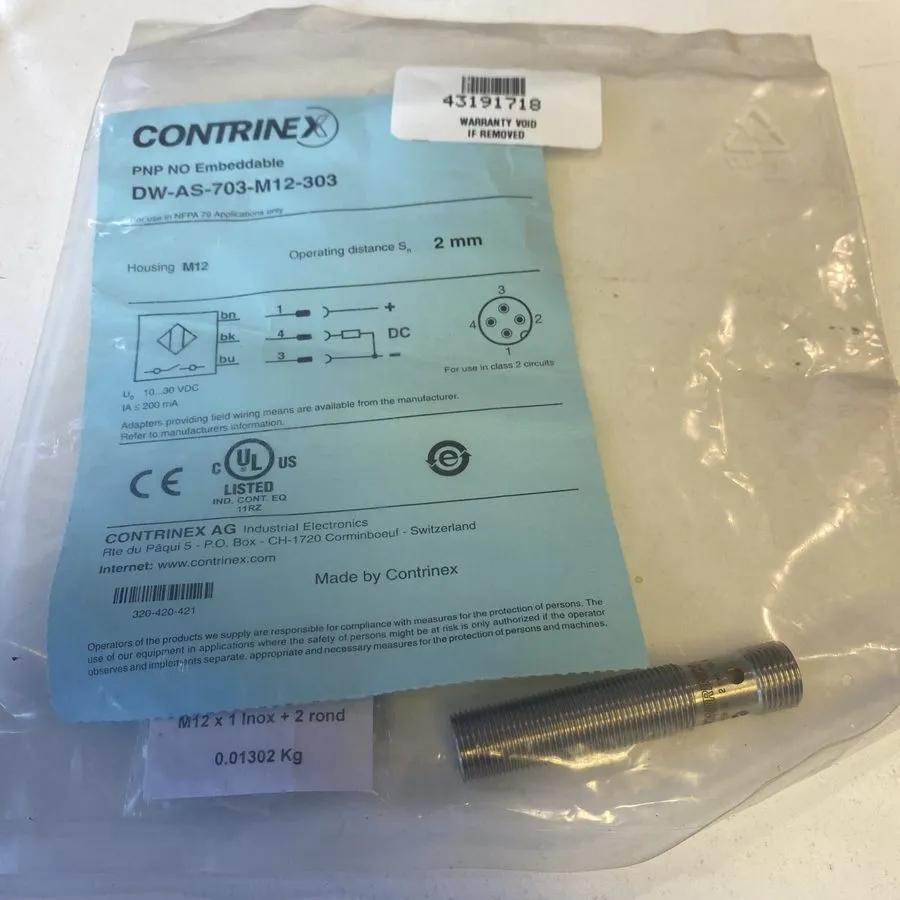 Индуктивный датчик DW-AS-703-M12-303