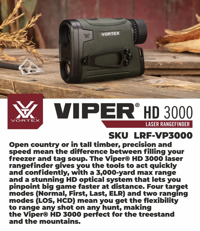 Оптико-электронная система Vortex Optics Viper HD 3000 Laser Rangefinder LRF-VP3 — фото лота 1