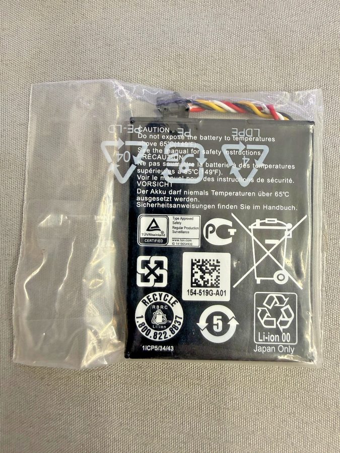 Контроллер 5-Pack Dell HD8WG T40JJ H132V PERC H710 H730 H810 H830 RAID Battery