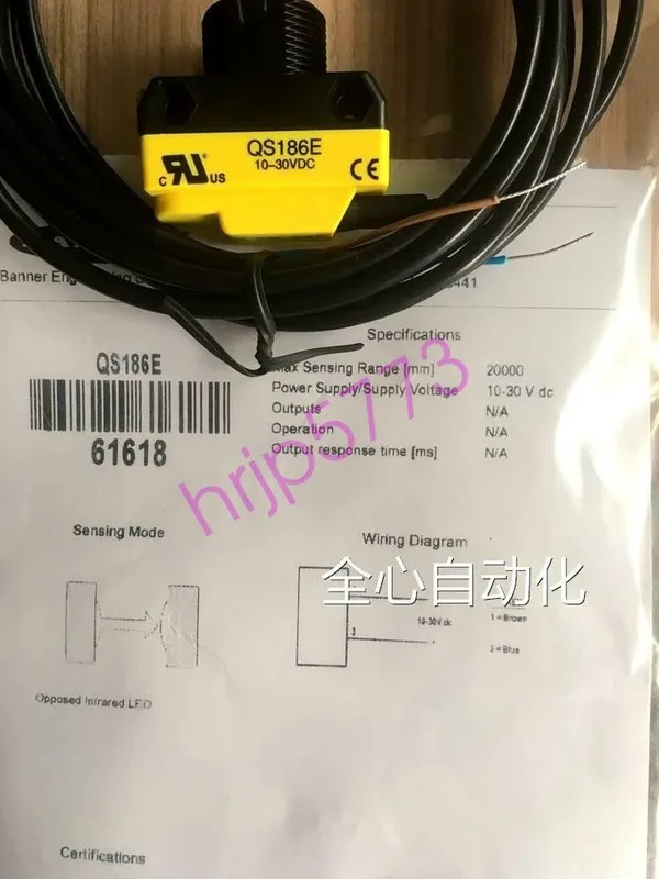 Фотоэлектрический датчик BANNER QS186E PHOTOELECTRIC SENSOR 61618