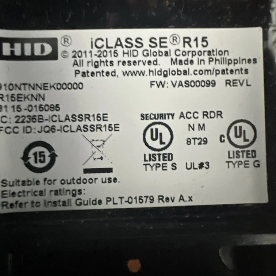 Оборудование видеонаблюдения Lenel 910ntnnek00000-l001 Iclass Se R15 Mullion er — фото лота 1
