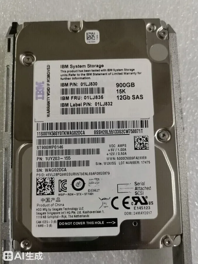 Жёсткий диск IBM 900GB 15K 01LJ835 01LJ832 01LJ830 SAS 12Gb 2.5" V5000 Gen2 HARD