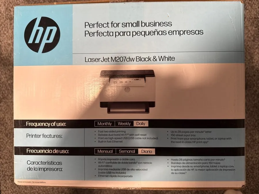 Лазерный принтер HP LaserJet M207dw B&W Laser Printer Duplex Wi-Fi USB Ethernet — фото лота 1