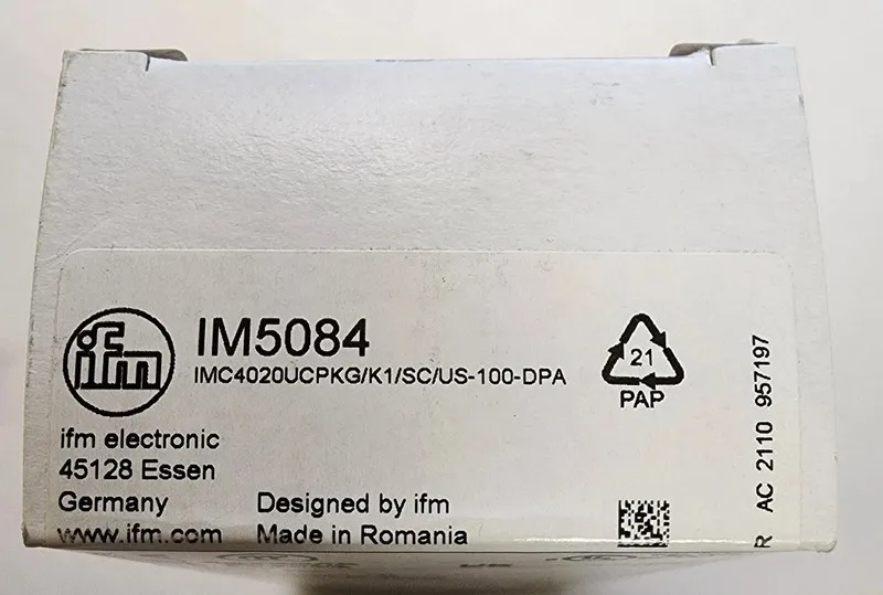 Датчик приближения IFM IM5084 IMC4020UCPKG/K1/SC/US-100-DPA INDUCTIVE PROXIMITY