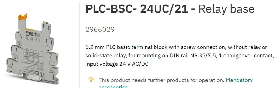 Колодка реле Phoenix Contact Relay Socket PLC-BSC-24UC/21 2966029 Relay Socket 2