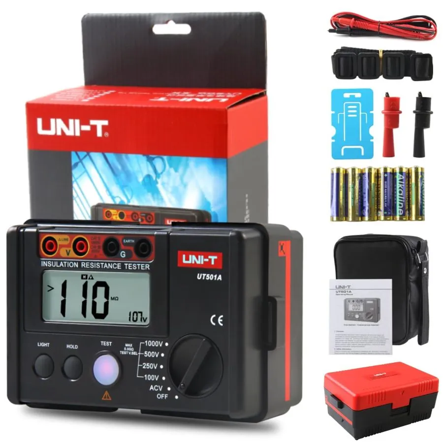 Тестер UNI-T Digital Megohmmeter UT501A Insulation Resistance Tester Black