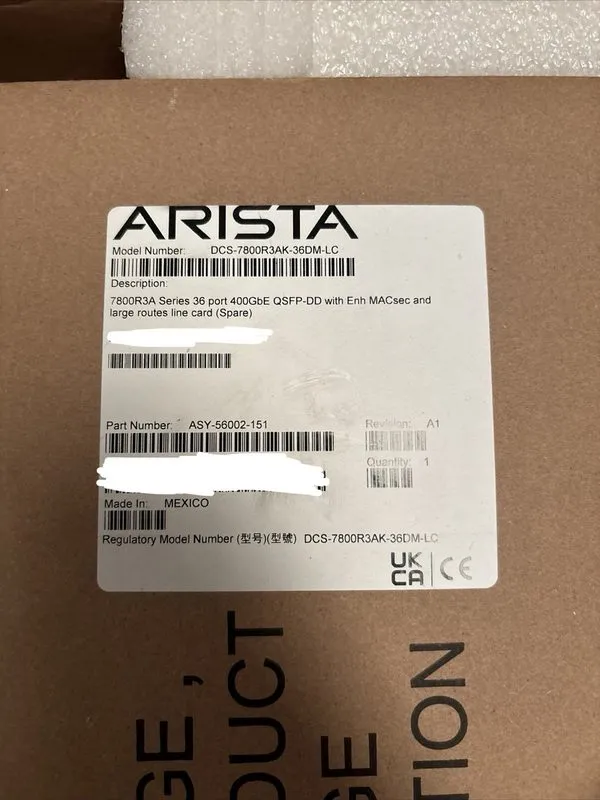 Линейная карта Arista DCS-7800R3AK-36DM-LC 400G 36-Port QSFP-DD Line Card 7800R3 — фото лота 1